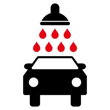 Oto yıkama düz vektör simgesi