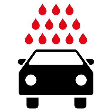 Oto yıkama düz vektör simgesi