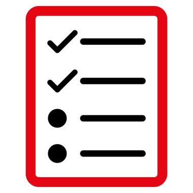 Checklist Page Flat Vector Symbol
