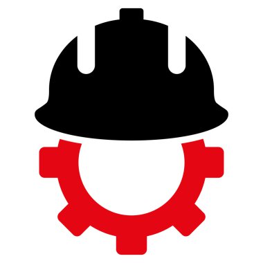 Geliştirme kask düz vektör simgesi