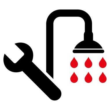 Sıhhi tesisat düz vektör simgesi