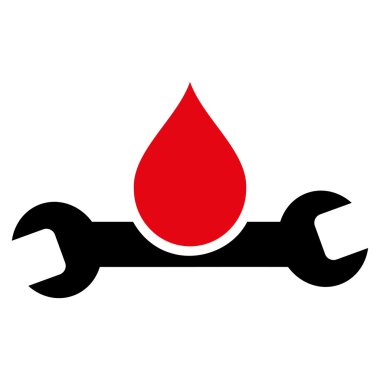 Sıhhi tesisat düz vektör simgesi