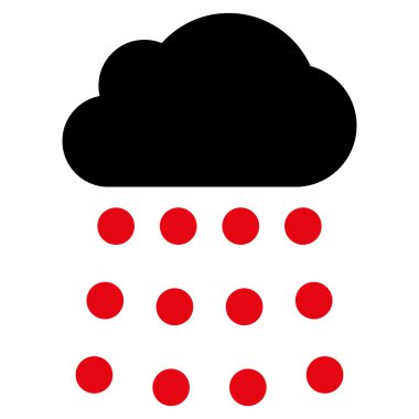 Yağmur bulutu düz vektör simgesi