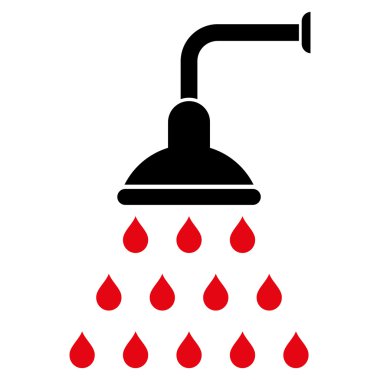 Duş düz vektör simgesi