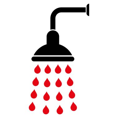 Duş düz vektör simgesi