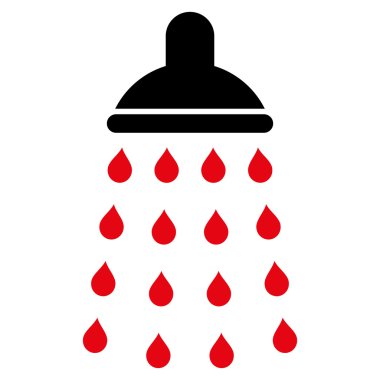 Duş düz vektör simgesi