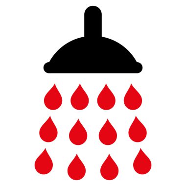 Duş düz vektör simgesi