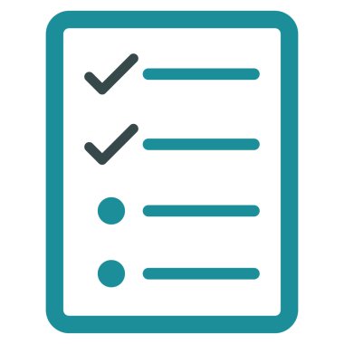 Checklist Page Flat Vector Symbol