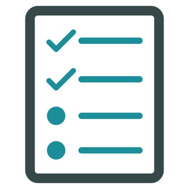 Checklist Page Flat Vector Symbol
