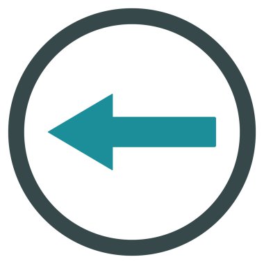 Left Rounded Arrow Flat Vector Symbol