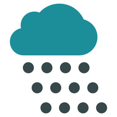 Yağmur bulutu düz vektör simgesi