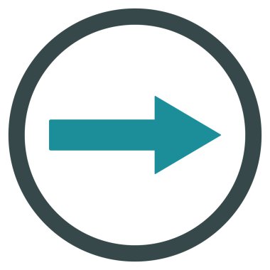 Right Rounded Arrow Flat Vector Symbol
