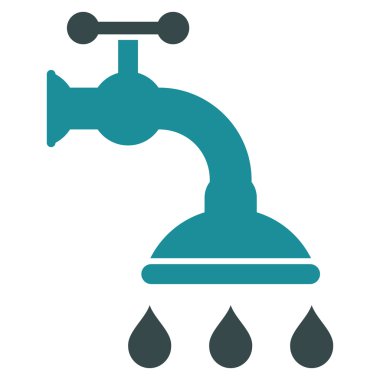 duş tap düz vektör sembolü