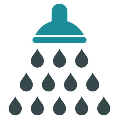 Duş düz vektör simgesi