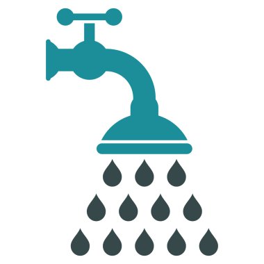 duş tap düz vektör sembolü