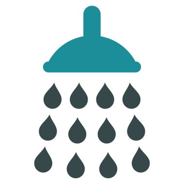 Duş düz vektör simgesi