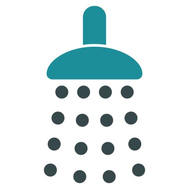 Duş düz vektör simgesi