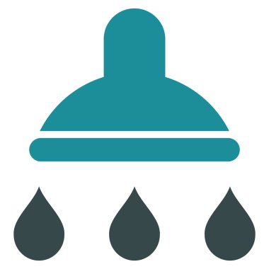 Duş düz vektör simgesi