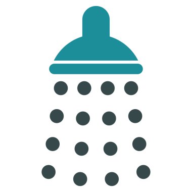 Duş düz vektör simgesi