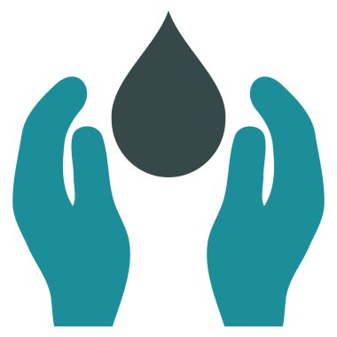 Su bakımı düz vektör simgesi