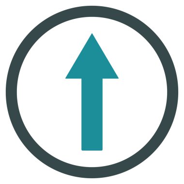 Up Rounded Arrow Flat Vector Symbol