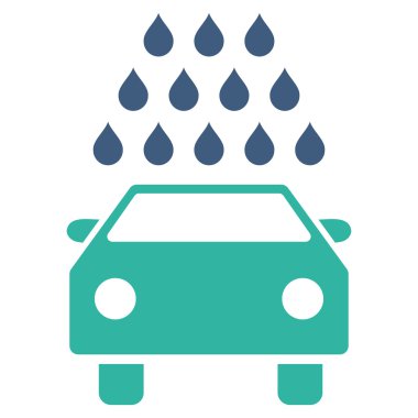 Oto yıkama düz vektör simgesi