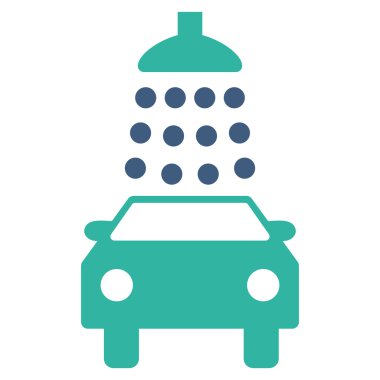 Oto yıkama düz vektör simgesi