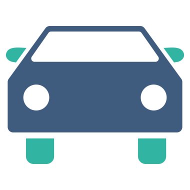 Araba düz vektör simgesi