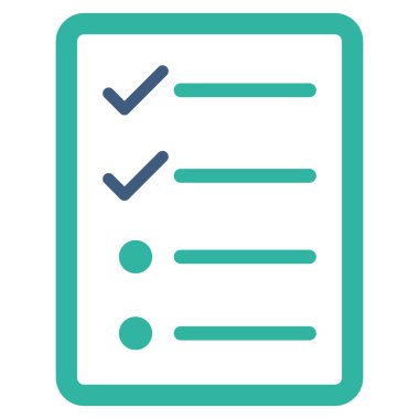 Checklist Page Flat Vector Symbol
