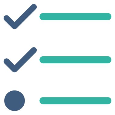 Denetim listesi düz vektör simgesi