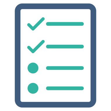 Checklist Page Flat Vector Symbol