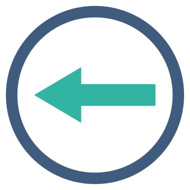 Left Rounded Arrow Flat Vector Symbol