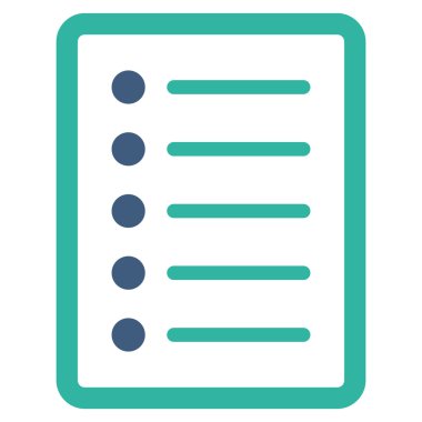 List Page Flat Vector Symbol