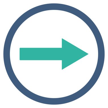 Right Rounded Arrow Flat Vector Symbol