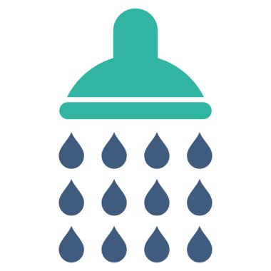 Duş düz vektör simgesi