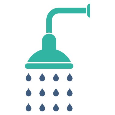 Duş düz vektör simgesi