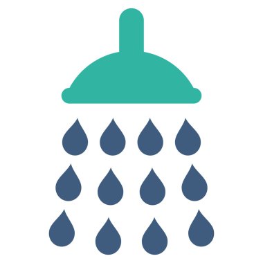 Duş düz vektör simgesi