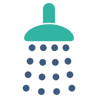 Duş düz vektör simgesi