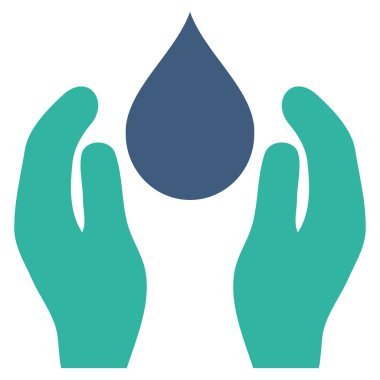 Su bakımı düz vektör simgesi