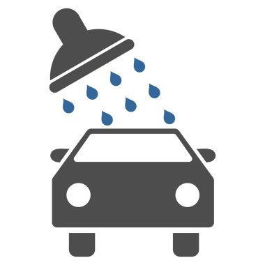 Oto yıkama düz vektör simgesi