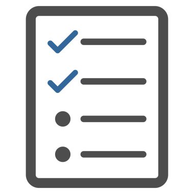 Checklist Page Flat Vector Symbol