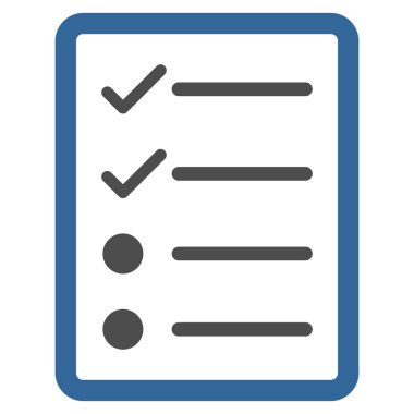 Checklist Page Flat Vector Symbol