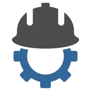 Geliştirme kask düz vektör simgesi