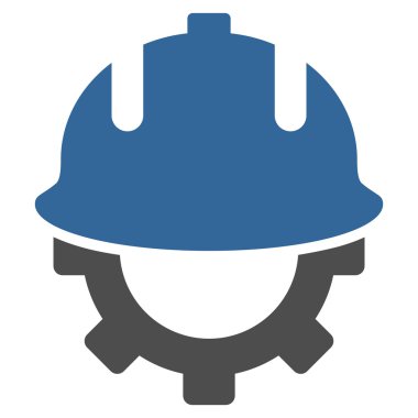 Geliştirme kask düz vektör simgesi