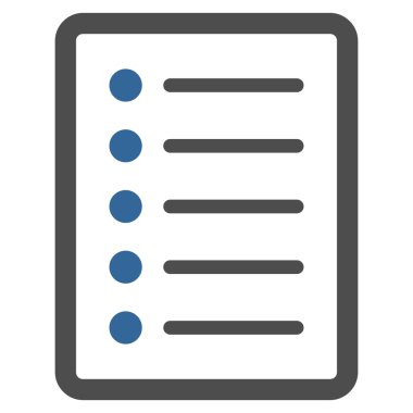 List Page Flat Vector Symbol