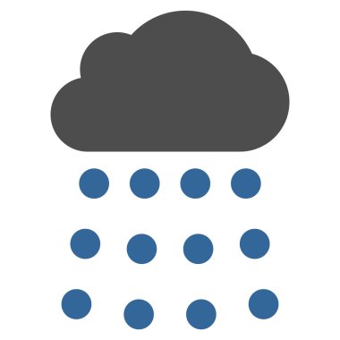 Yağmur bulutu düz vektör simgesi