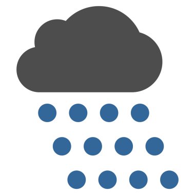 Yağmur bulutu düz vektör simgesi