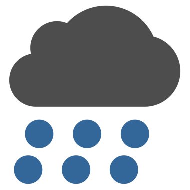 Yağmur bulutu düz vektör simgesi