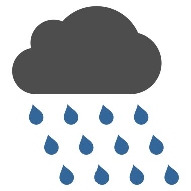 Yağmur bulutu düz vektör simgesi