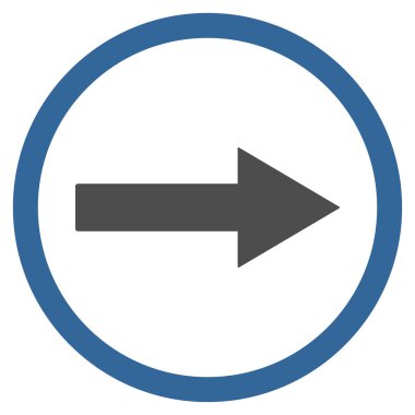 Right Rounded Arrow Flat Vector Symbol